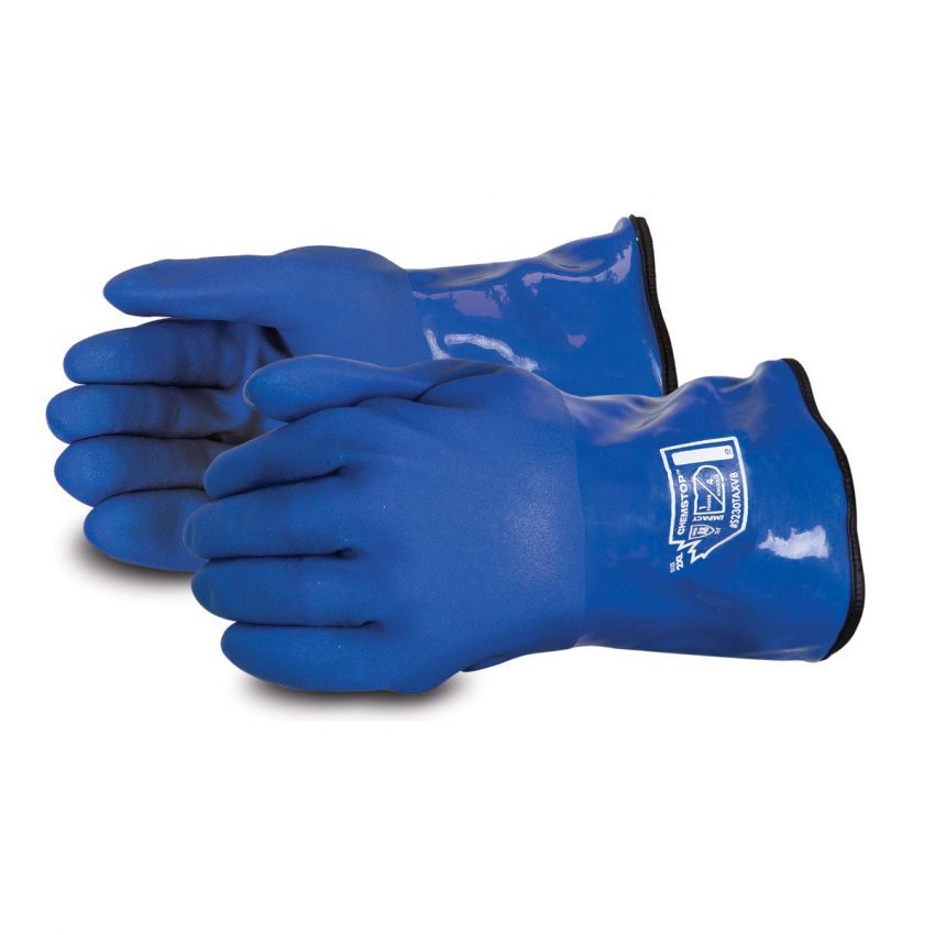 #S230TAXVB Superior Glove® Chemstop™ Premium 12` Blue Cut-Resistant Anti-Impact PVC-Coated Gloves